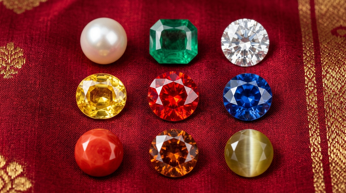 Nine gemstones of Navaratnalu and their associated planets